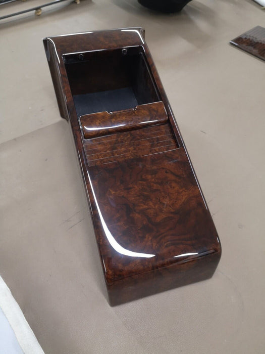 MERCEDES W126 SEC  STORAGE BOX REAR CENTER CONSOLE Wood Burled Walnut