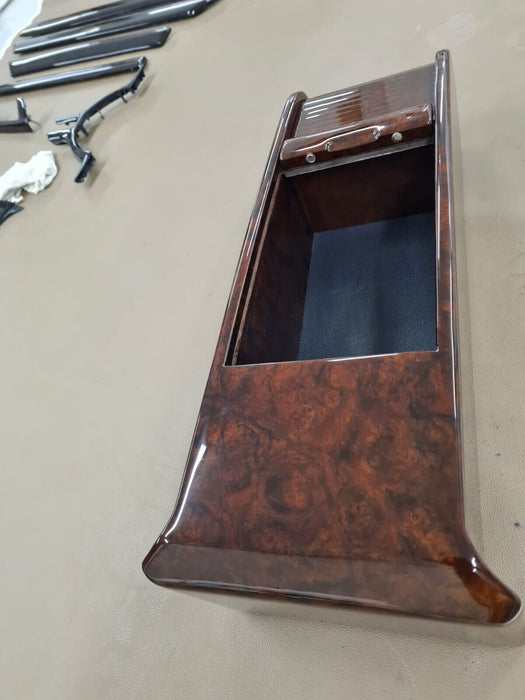 MERCEDES W124  STORAGE BOX REAR CENTER CONSOLE Wood Burled Walnut 1988 1995