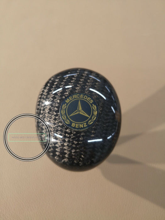 MERCEDES SHIFT KNOB FOR G CLASS W201 W123 W124 MANUEL CARBON LOGO