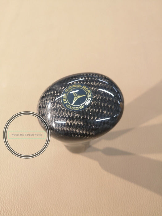 MERCEDES SHIFT KNOB FOR G CLASS W201 W123 W124 MANUEL CARBON LOGO