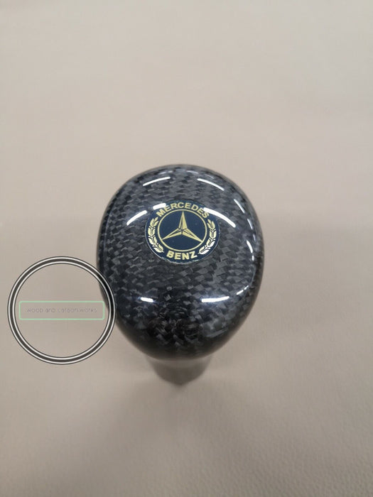 MERCEDES SHIFT KNOB FOR G CLASS W201 W123 W124 MANUEL CARBON LOGO