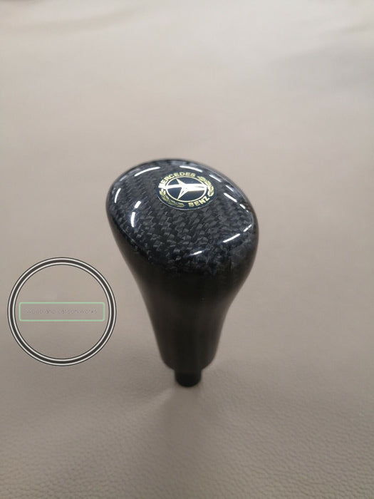MERCEDES SHIFT KNOB FOR G CLASS W201 W123 W124 MANUEL CARBON LOGO