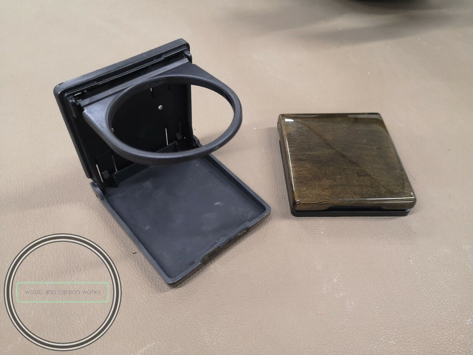MERCEDES BENZ W210 W208 WOOD FOLDING DRINK CUP HOLDER BIRDEYE
