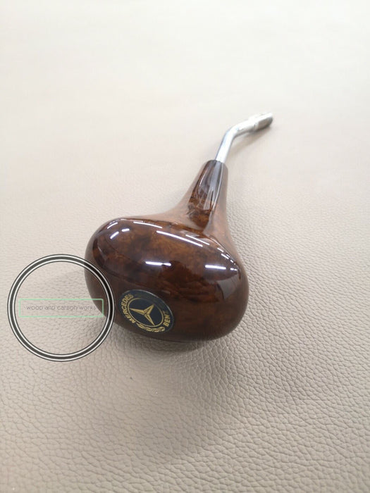 MERCEDES SHIFT KNOB FOR R107 WALNUT FOR AUTOMATIC BURLWOOD WITH LOGO