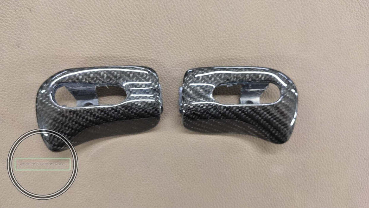 Mercedes R129 Sun Visor Trim Caps Carbon  SL320 SL500 SL600 300SL 500SL A Pair