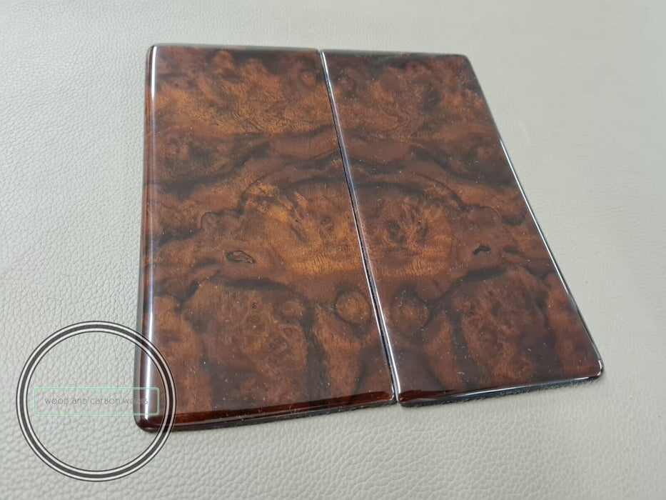 Mercedes W126 Wood Door Ashtray cover Trim set Burlwood Wood Trim Set