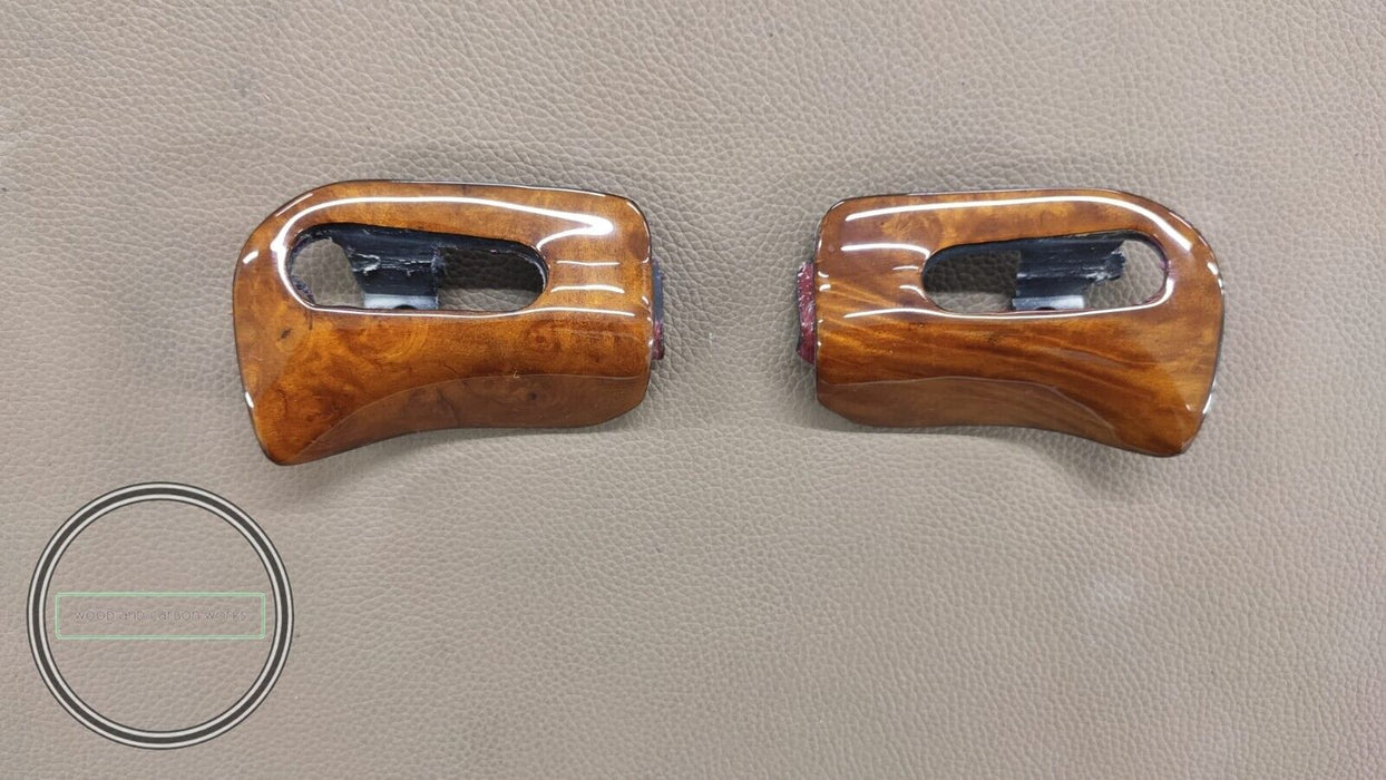 Mercedes R129 Sun Visor Trim Caps Wood SL320 SL500 SL600 300SL 500SL A Pair