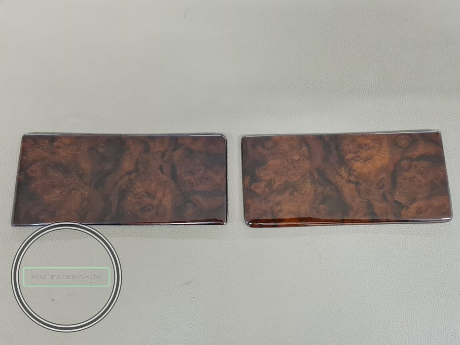 Mercedes W126 Wood Door Ashtray cover Trim set Burlwood Wood Trim Set