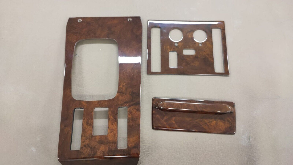 3 Pieces Mercedes r107 SLC Center Console Gear Shift Wood Trim Burlwood 280SLC