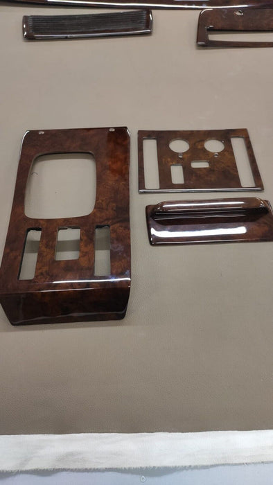 3 Pieces Mercedes r107 SLC Center Console Gear Shift Wood Trim Burlwood 280SLC
