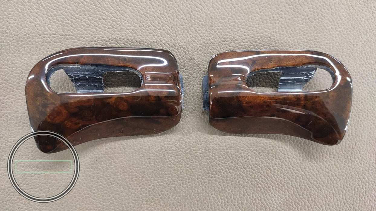 Mercedes R129 Sun Visor Trim Caps WOOD SL320 SL500 SL600 300SL 500SL A Pair