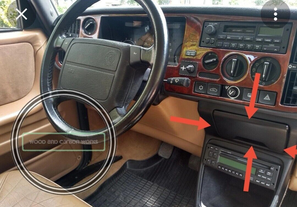 SAAB 900 Wood Ashtray cover Burled Walnut