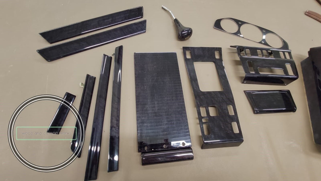 Mercedes W124 Wood Trim set W124 sedan w124 500E MERCEDES  Black Birdeye