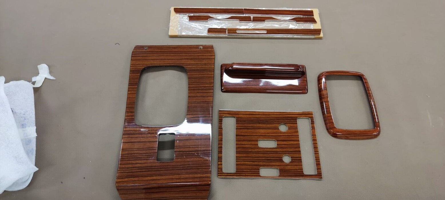 Early Mercedes R107 280sl Center Console Zebrano Wood Trim Set 5 pieces