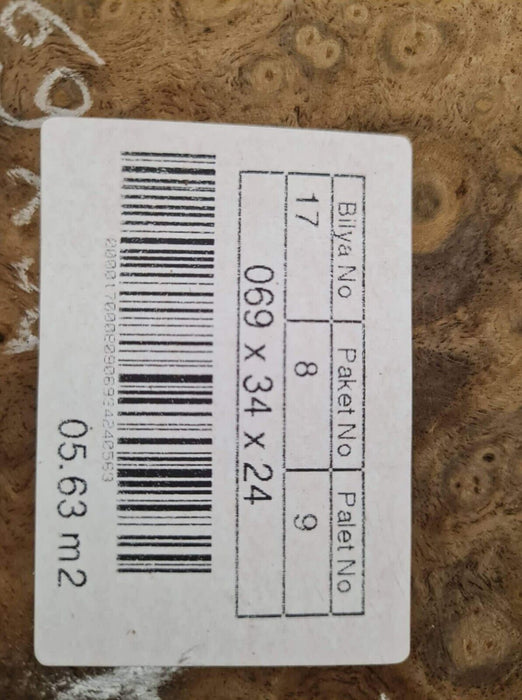 American Walnut Burl wood veneer natural A+ quality 5.63m2 total