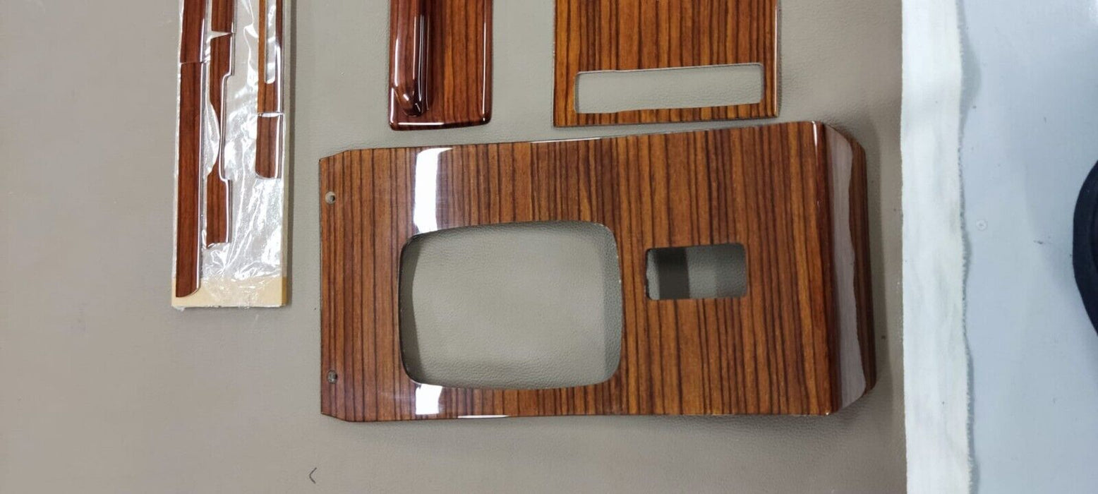 Early Mercedes R107 280sl Center Console Zebrano Wood Trim Set 5 pieces