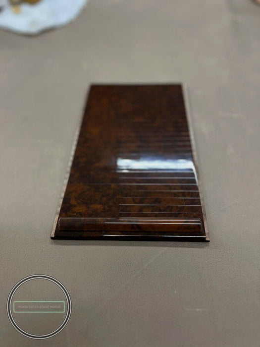 Mercedes W140 Storage Box Rear Rollup Curtain Walnut Wood W140 Sliding Wood