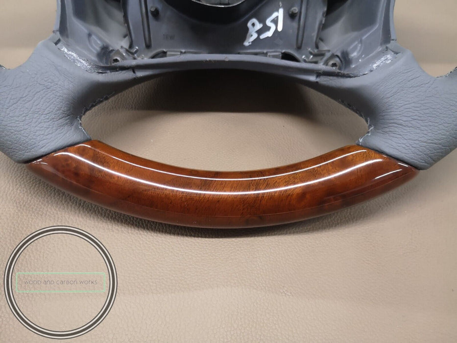 Mercedes W209 CLK Wood Steering Wheel Light wood Gray leather w211 facelift