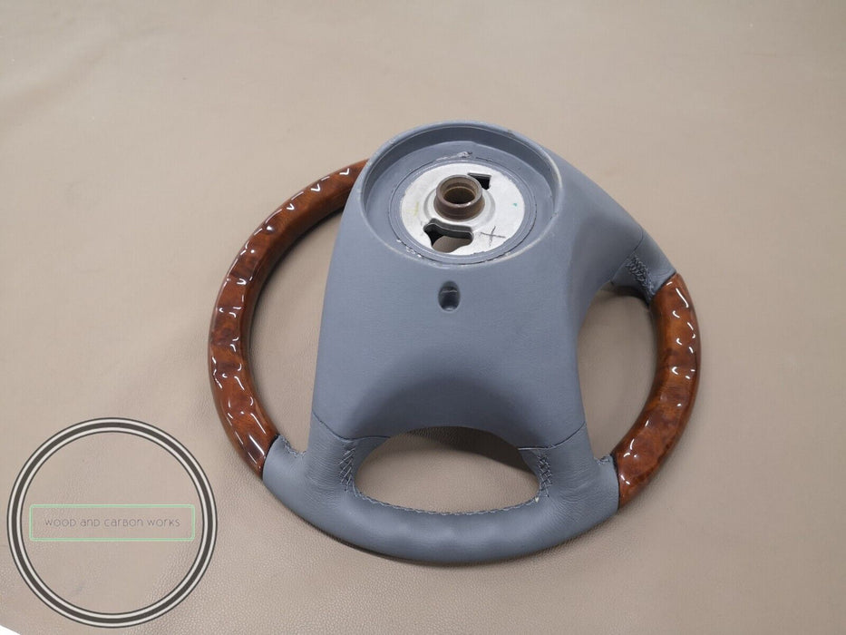 Mercedes W209 CLK Wood Steering Wheel Light wood Gray leather w211 facelift