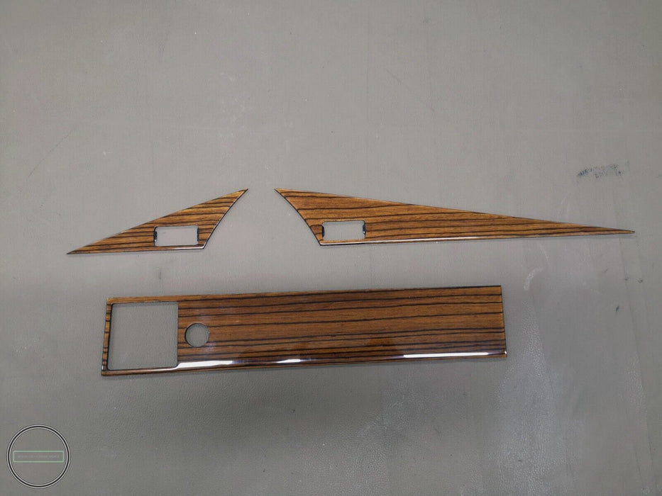 Mercedes w201 Wood Trim Set Interior Dashboard Trims Zebrano Center one button