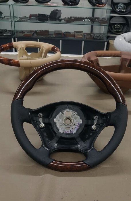MERCEDES Vito W639 STEERING WHEEL WOOD  NEW LEATHER Burlwood