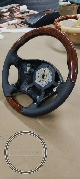 MERCEDES Vito W639 STEERING WHEEL WOOD  NEW LEATHER Burlwood