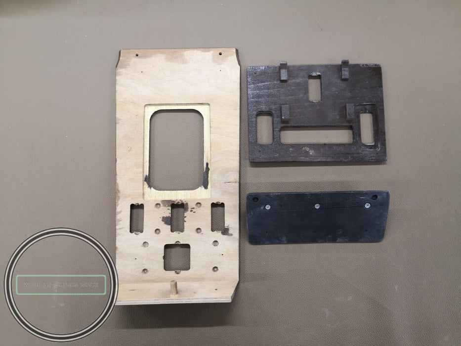 4 Pieces Mercedes r107 SL Center Console Shift Wood Trim Burlwood 560SL 500SL