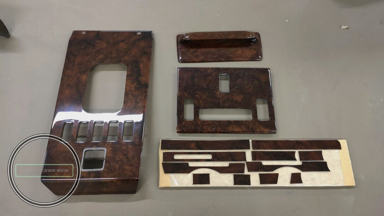 4 Pieces Mercedes R107 SL Center Shift Wood Trim Burlwood 560SL 500SL SEAT HEAT