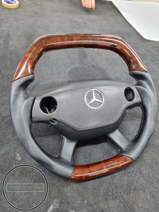 Mercedes W212 AMG style Steering wheel E350 E200 E250 Steering Wheel Burlwood