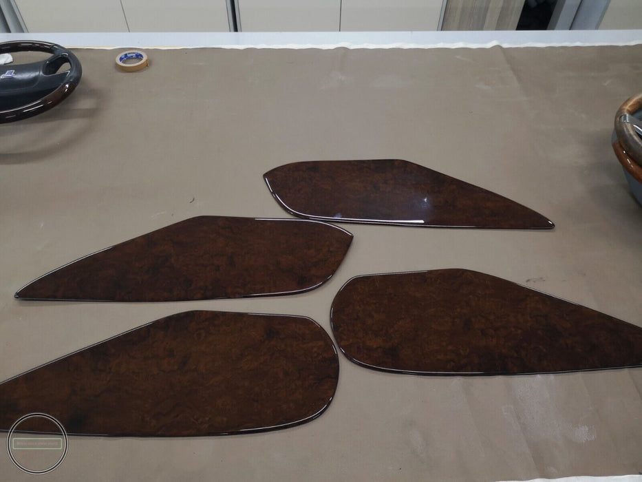 Mercedes w126 SE AMG Door Card Trim set Burlwood Wood Trim Set 4 pieces