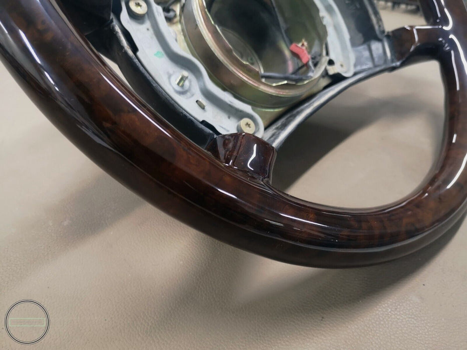 Mercedes R107 W126 C126 Wood steering wheel Burled Walnut  FULL WOOD