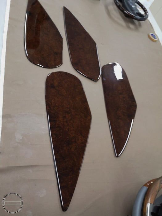 Mercedes w126 SE AMG Door Card Trim set Burlwood Wood Trim Set 4 pieces
