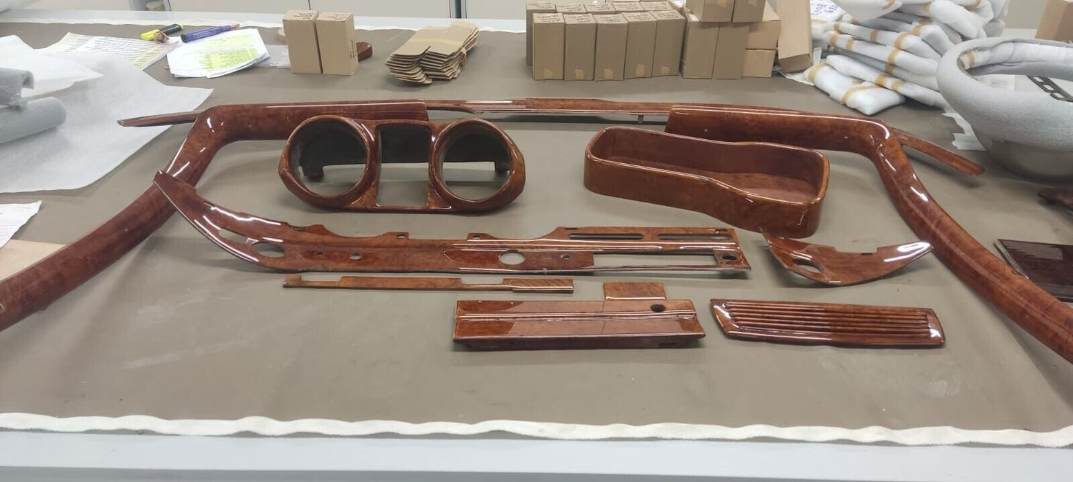 Mercedes w111 Wood Trim Set WITH GAUGE CASE Burlwood EARLY W112 W111