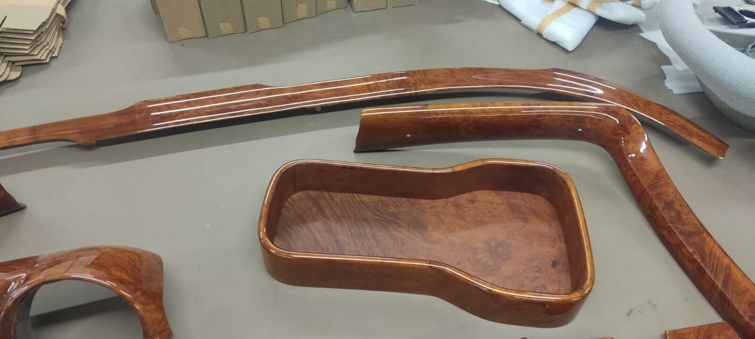 Mercedes w111 Wood Trim Set WITH GAUGE CASE Burlwood EARLY W112 W111