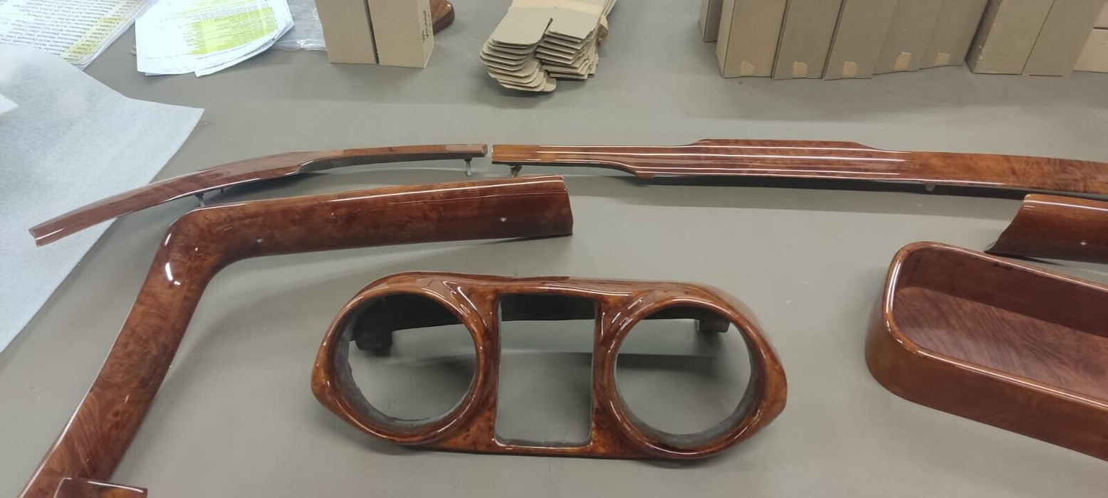 Mercedes w111 Wood Trim Set WITH GAUGE CASE Burlwood EARLY W112 W111