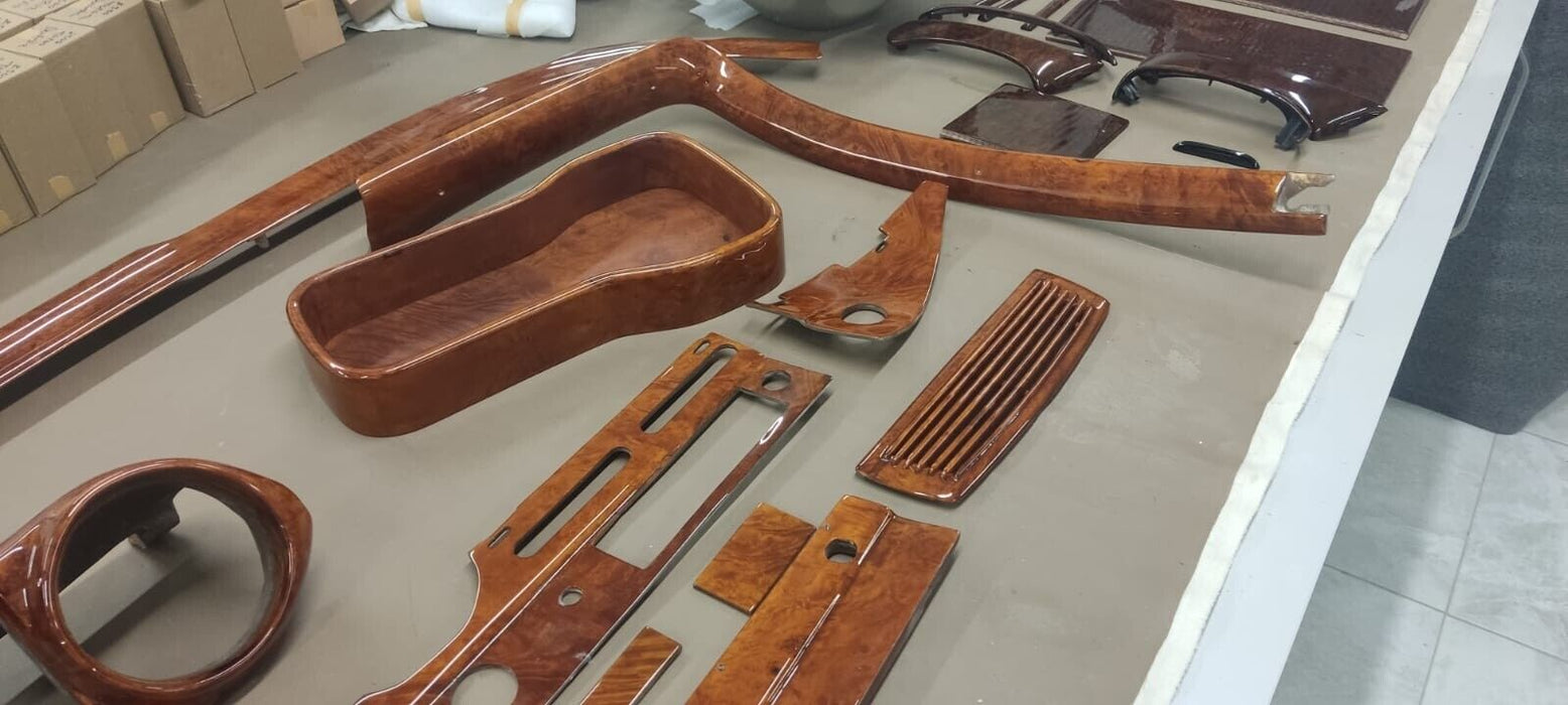 Mercedes w111 Wood Trim Set WITH GAUGE CASE Burlwood EARLY W112 W111
