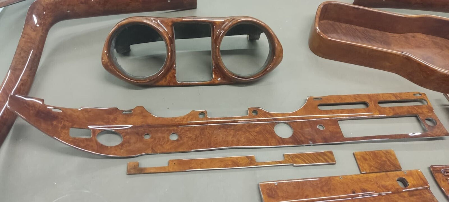 Mercedes w111 Wood Trim Set WITH GAUGE CASE Burlwood EARLY W112 W111