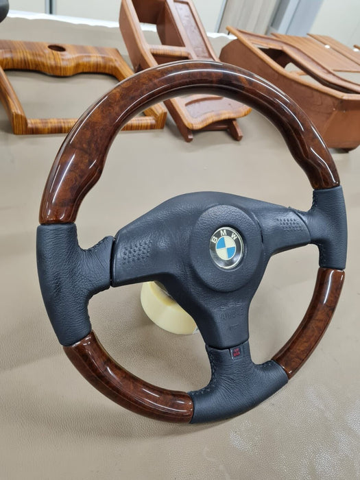 BMW Wood Steering Wheel E31 E32 E34 E36 M3 Z3 E38 E39 leather