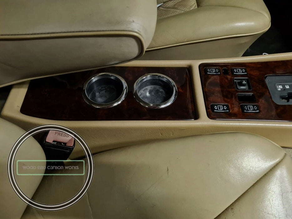 Mercedes W126 Sel Se Wood Cup Holder Burled walnut