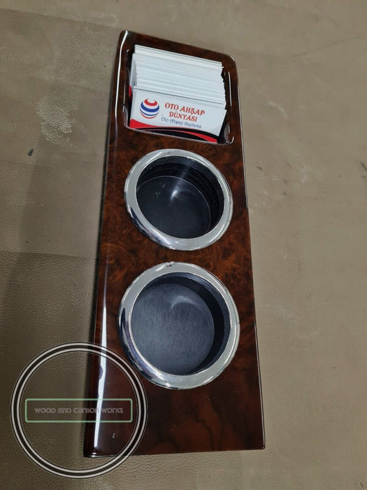 Mercedes w123 cup holder burled walnut fits all w123 mercedes 123