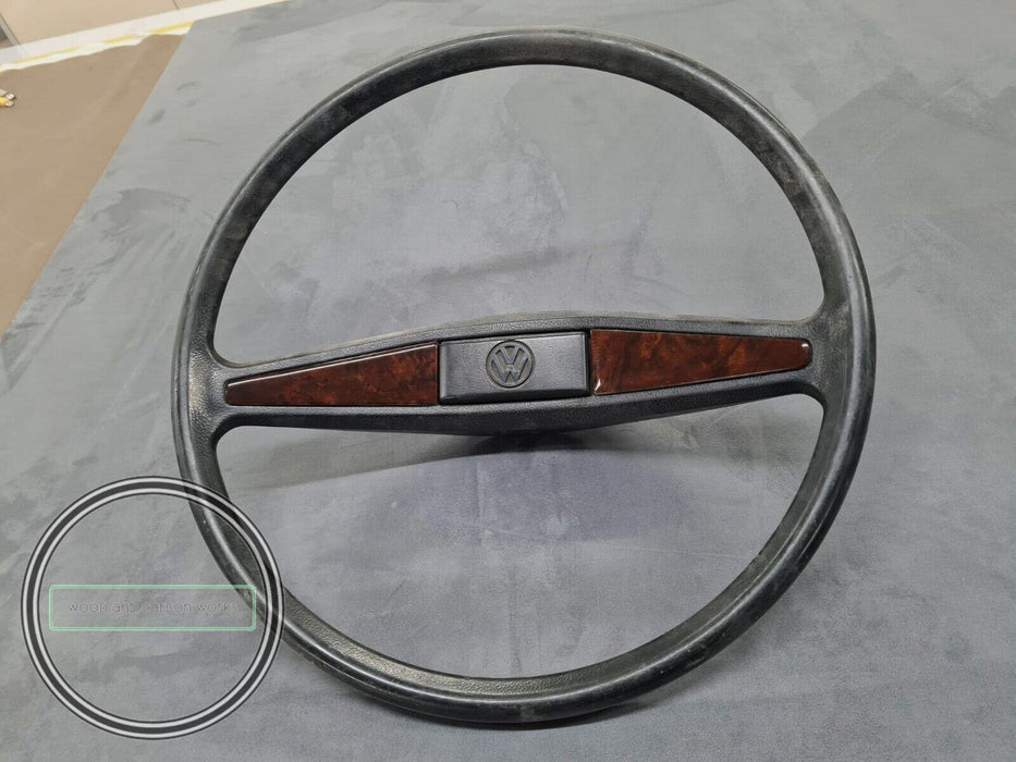 VW T3 MULTIVAN CARAVELLE TRANSPORTER STEERING WHEEL wood cover burlwood