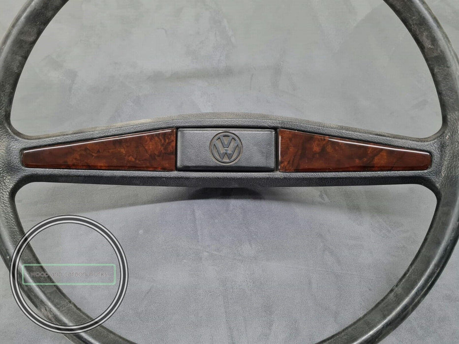 VW T3 MULTIVAN CARAVELLE TRANSPORTER STEERING WHEEL wood cover burlwood