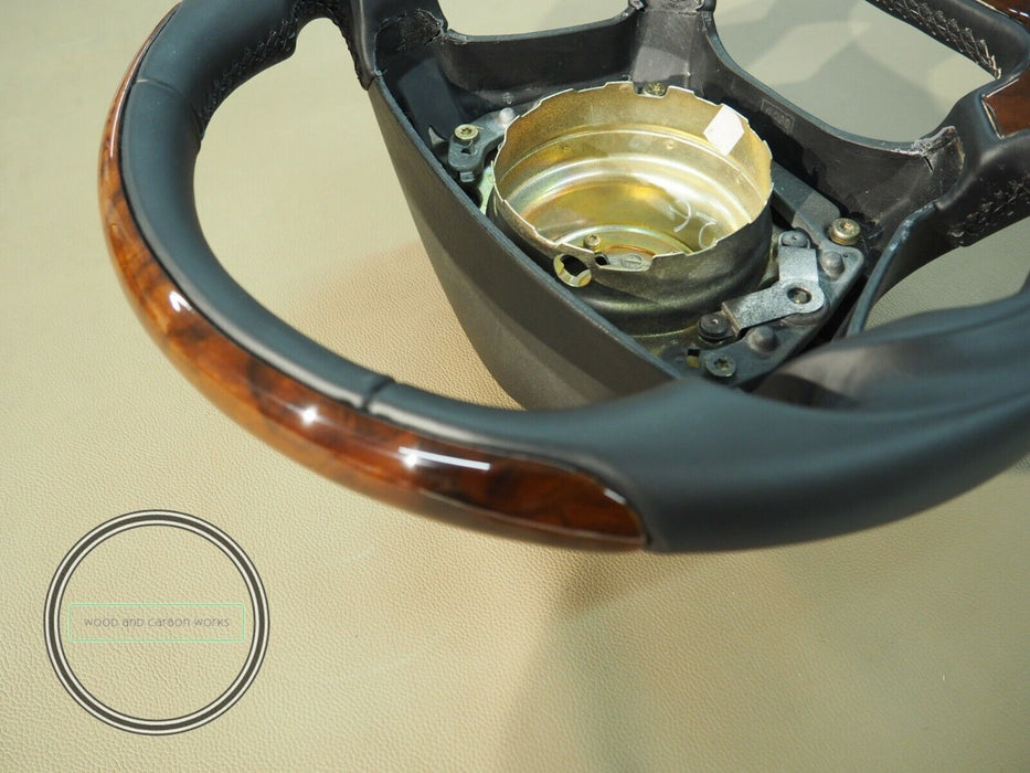Mercedes Holzlenkrad passend für R129 W124 W208 W140 500E Burlwood