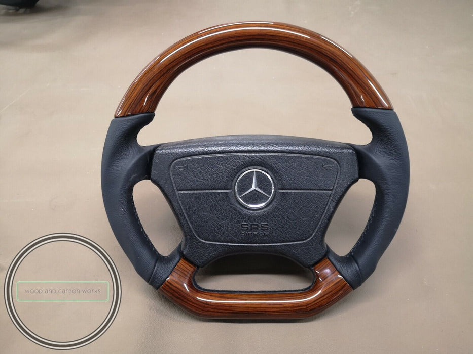 Mercedes W124 W210 W140 Holzlenkrad AMG Optik Zebrano