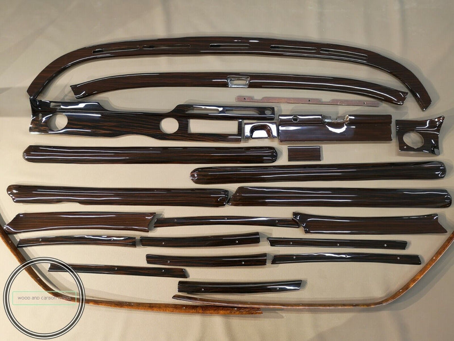 Mercedes w108 Holzverkleidungsset INNEN 24-teilig DASH WOOD SET TRIM FULL...