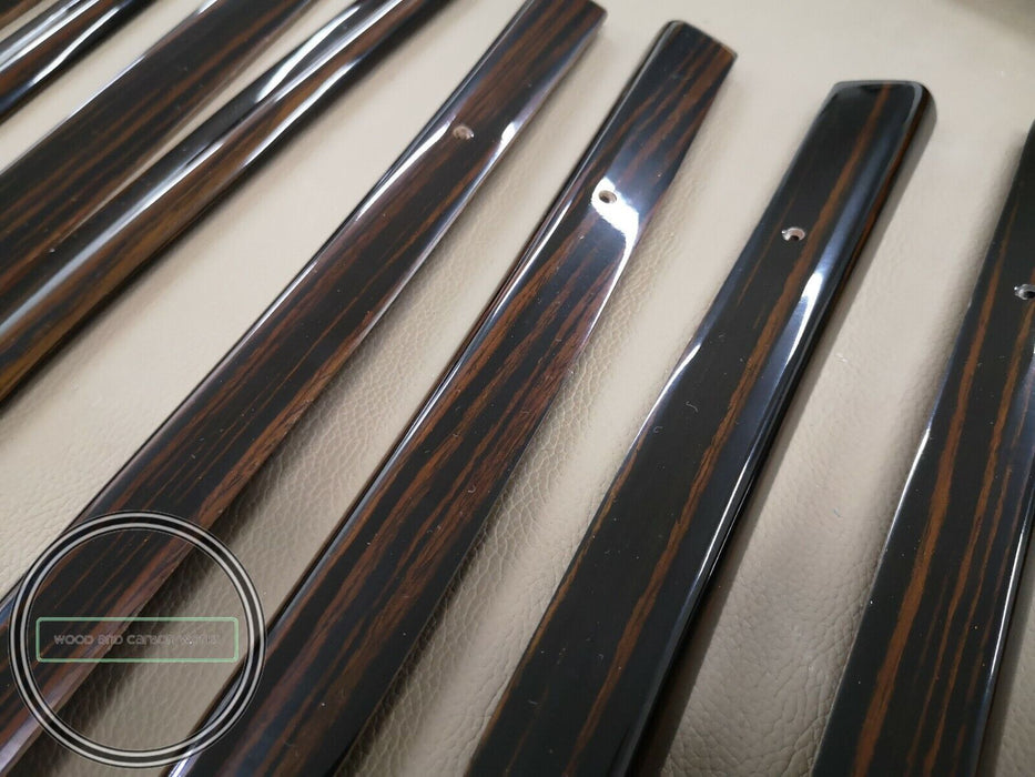 Mercedes W108 Fensterleisten-Set 10-teilig als Set Ebony Wood Makkasar W108