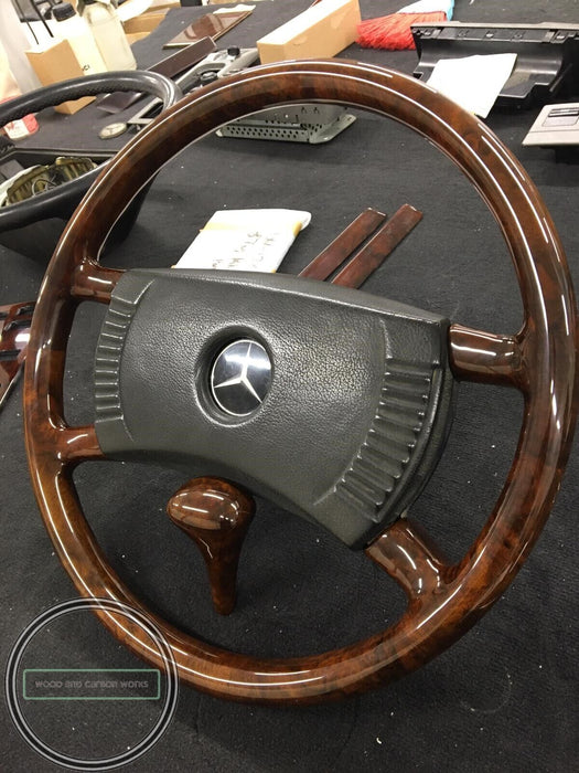 Mercedes Vollholzlenkrad Früh R107 W123 W116 W115 W114 Wurzelholz Nussbaum