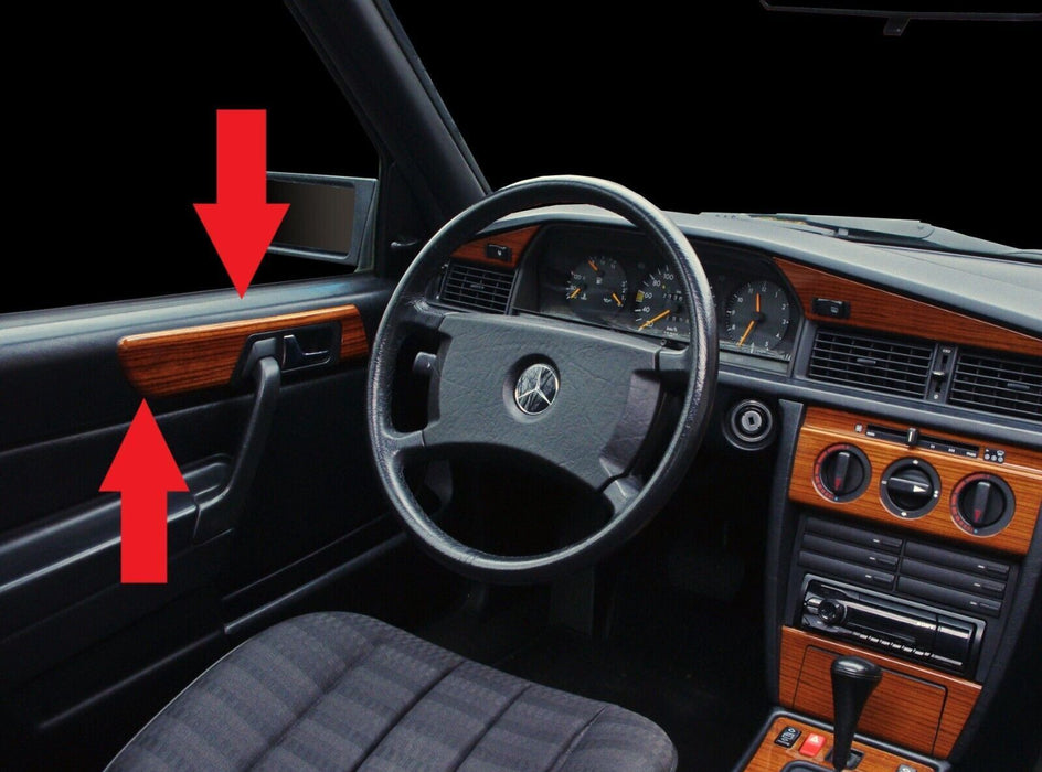 Mercedes w201 Holz Türverkleidungssatz Innenverkleidung Zebrano 190e 190d...