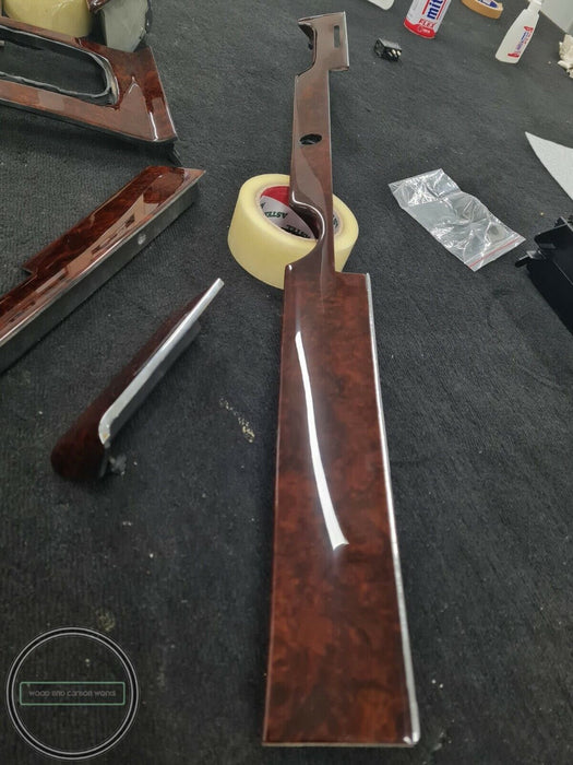 Mercedes w116 Wood Trim Set Burlwood wood trim shift panel
