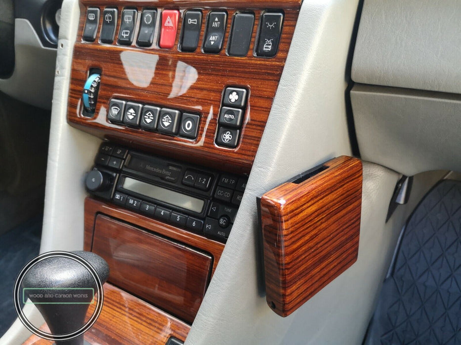 2 Pieces MERCEDES BENZ w123 w124 r107 w126 WOOD FOLDING DRINK CUPHOLDER Zebrano